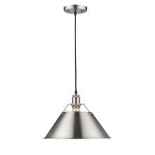  3306-L PW-PW - Orwell PW Large Pendant - 14" in Pewter with Pewter shade